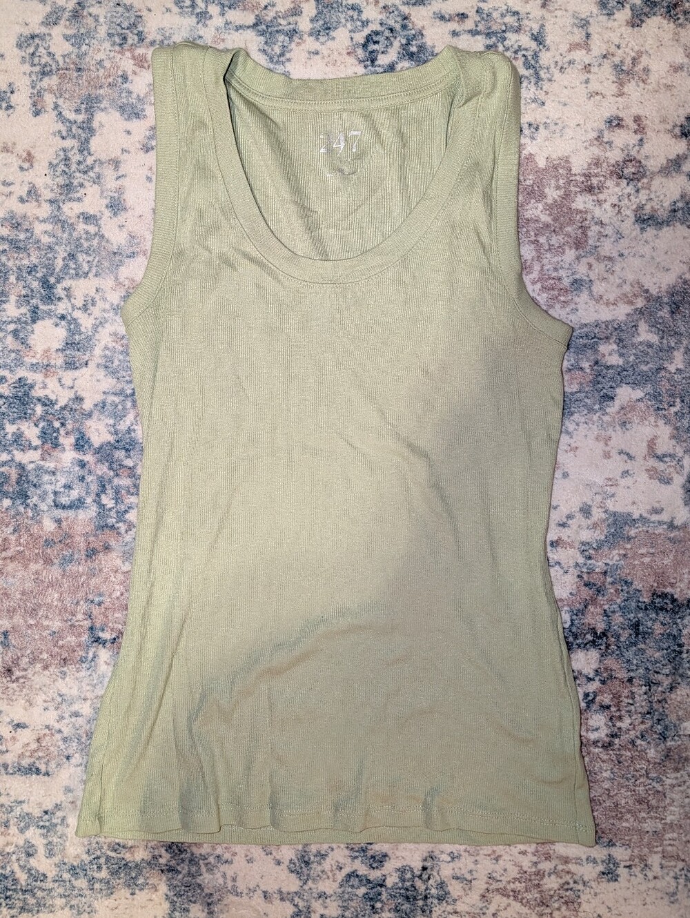 Maurices Light Sage Green Ribbed Tank Top